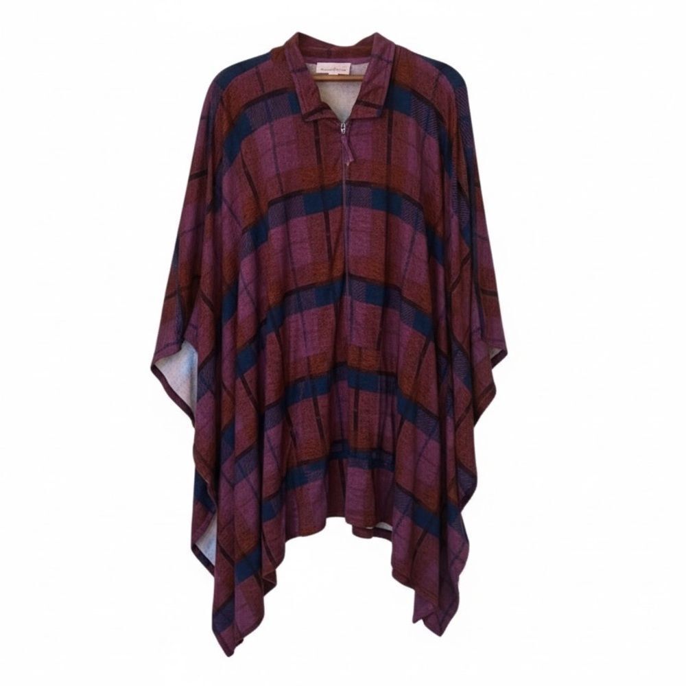 ‎Stan Herman Half Zip Batwing Sleeve Top